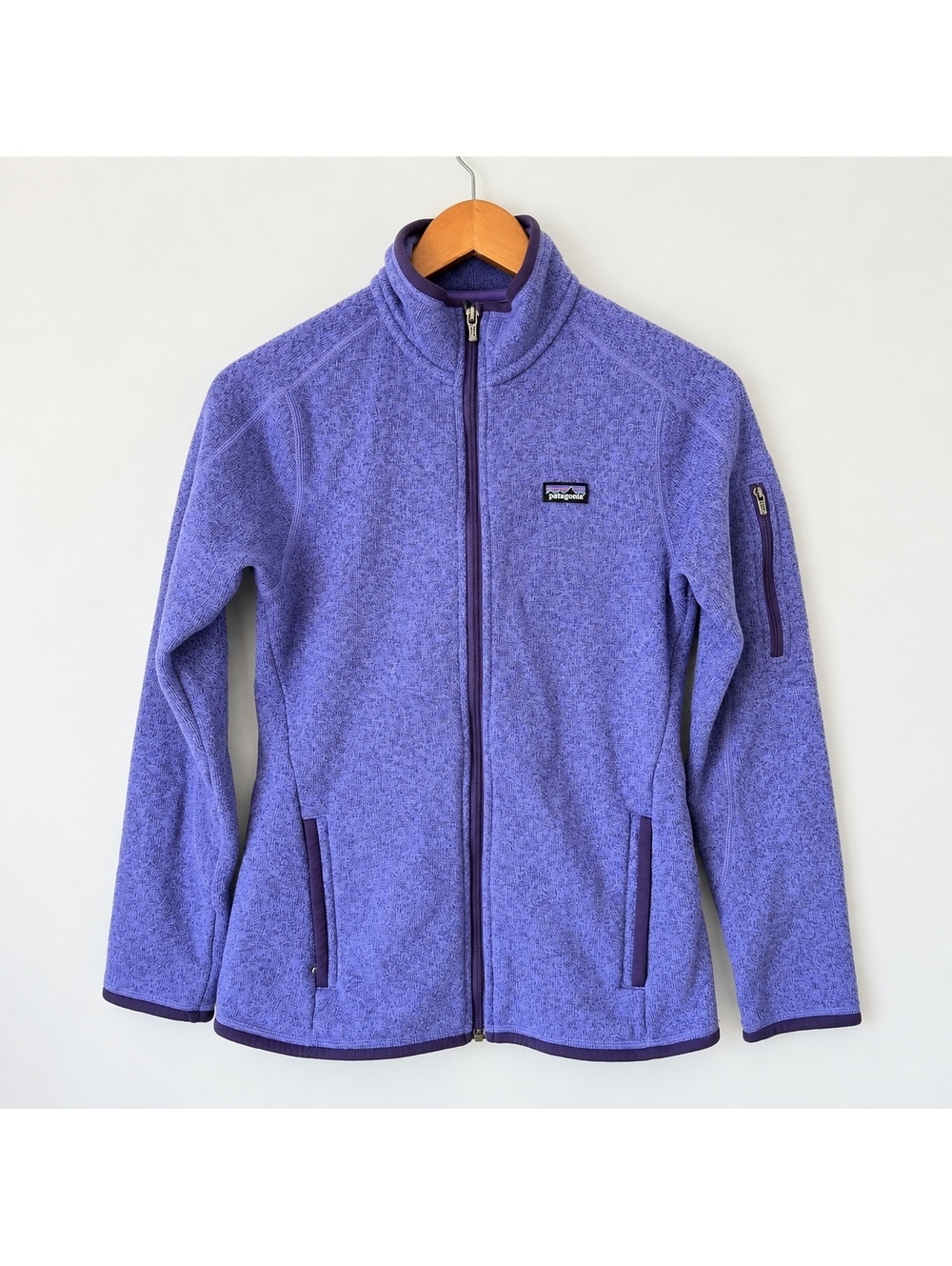 Patagonia Women's Better Sweater Fleece Jacket Size Small Violet Blue No Pilling